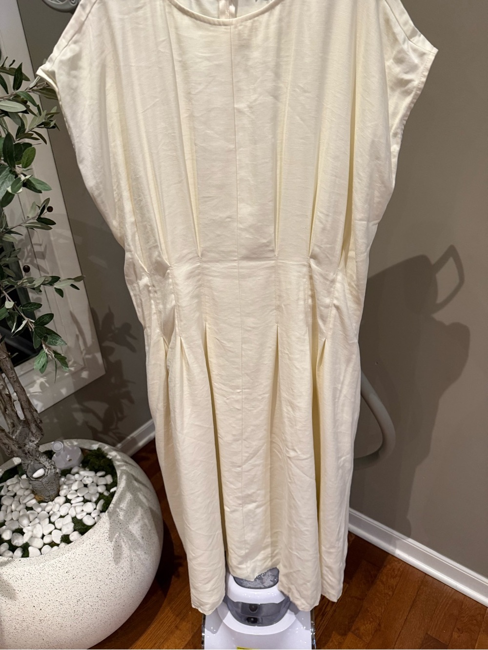 Nordstrom Cream Cap-Sleeve Midi Dress - Picture 7 of 7